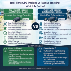 Read more about the article Real-Time GPS Tracking vs Passive Tracking: Which Is Better?