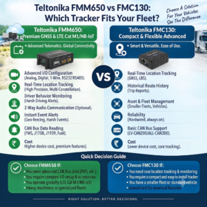 Read more about the article Teltonika FMM650 vs FMC130: Which Tracker Fits Your Fleet?