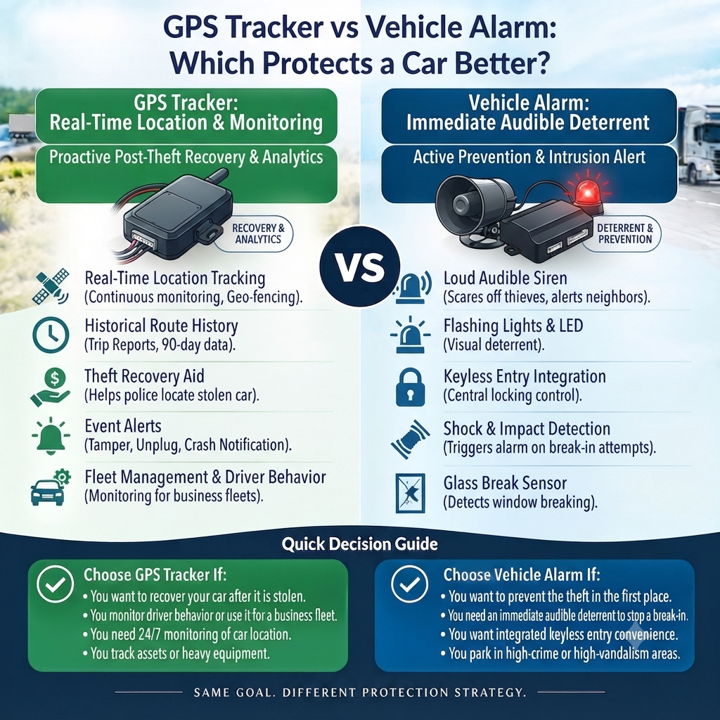 You are currently viewing GPS Tracker vs Vehicle Alarm: Which Protects a Car Better?